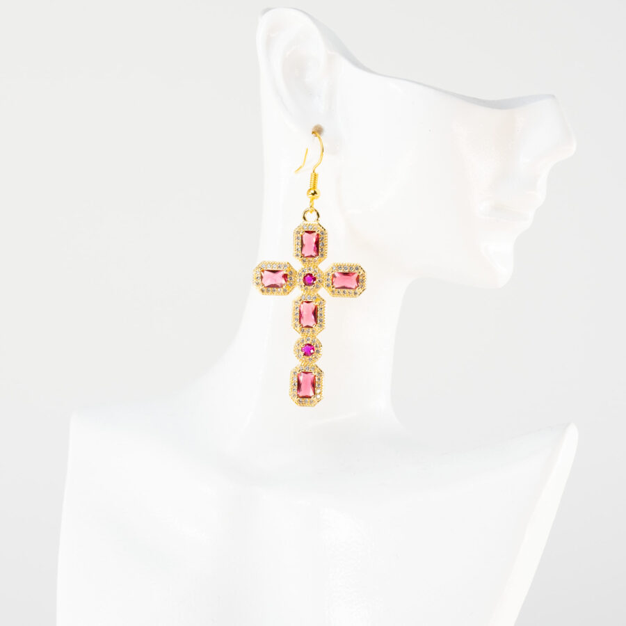 boucles d'oreilles croix